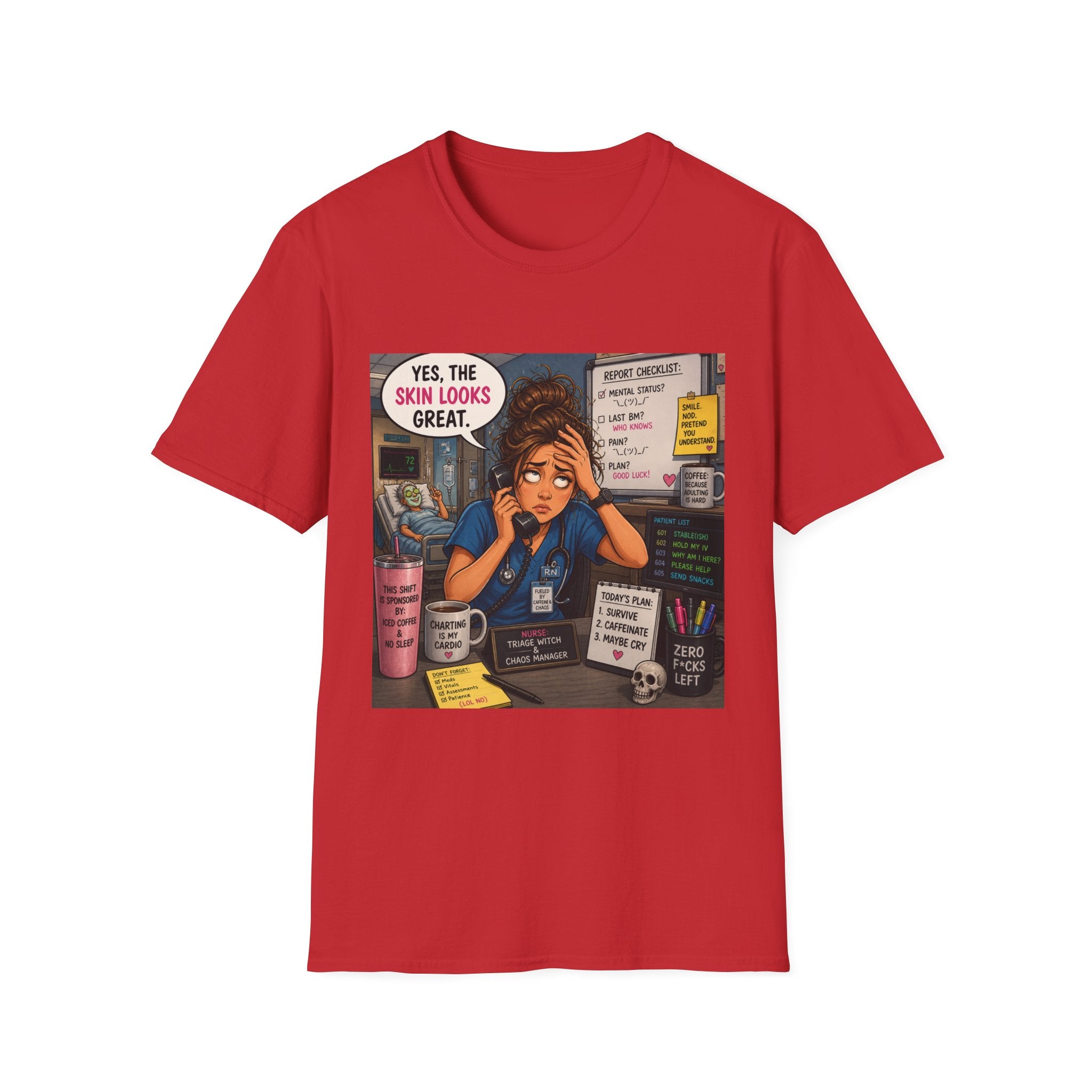Dermatology Nurse Shirt – Funny 'Yes, The Skin Looks Great' Medical T‑Shirt for Healthcare Workers
