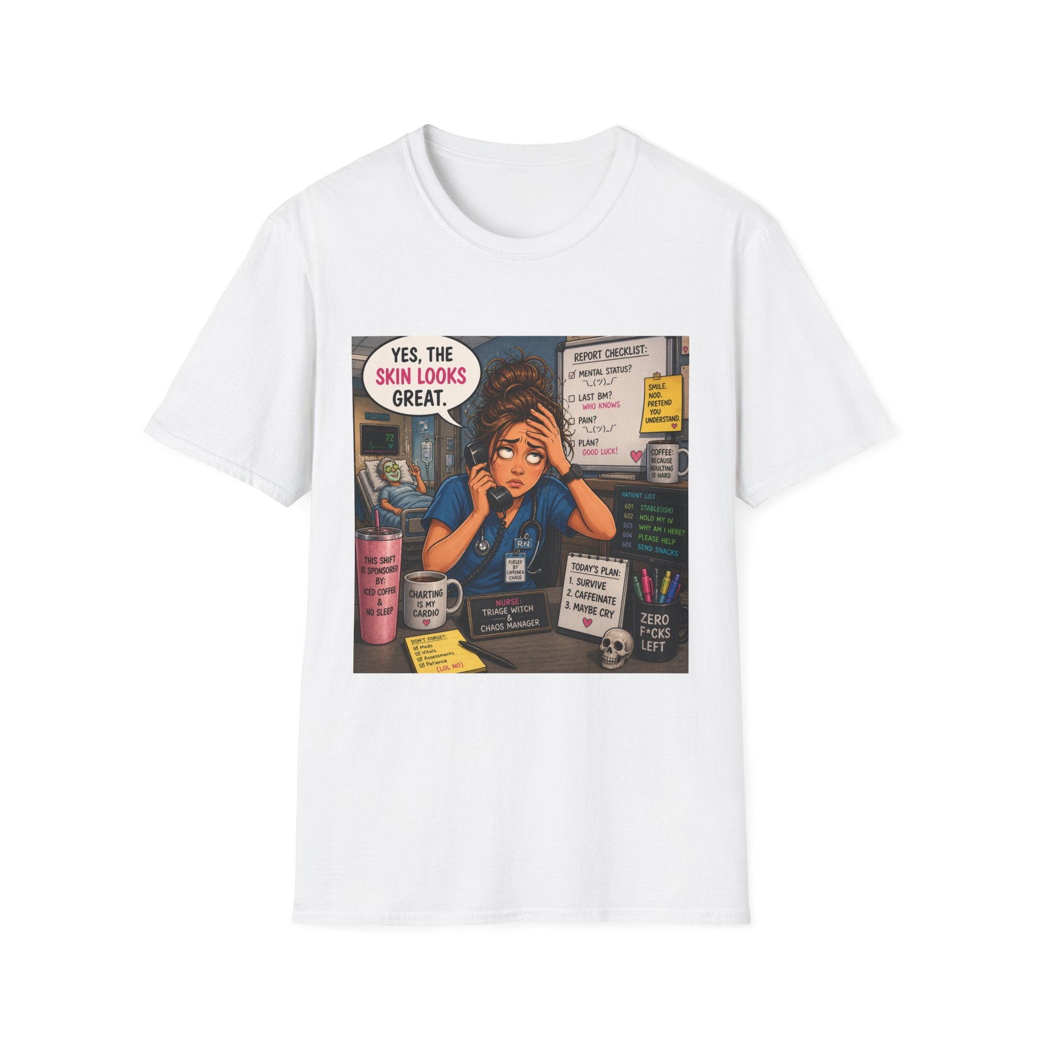Dermatology Nurse Shirt – Funny 'Yes, The Skin Looks Great' Medical T‑Shirt for Healthcare Workers