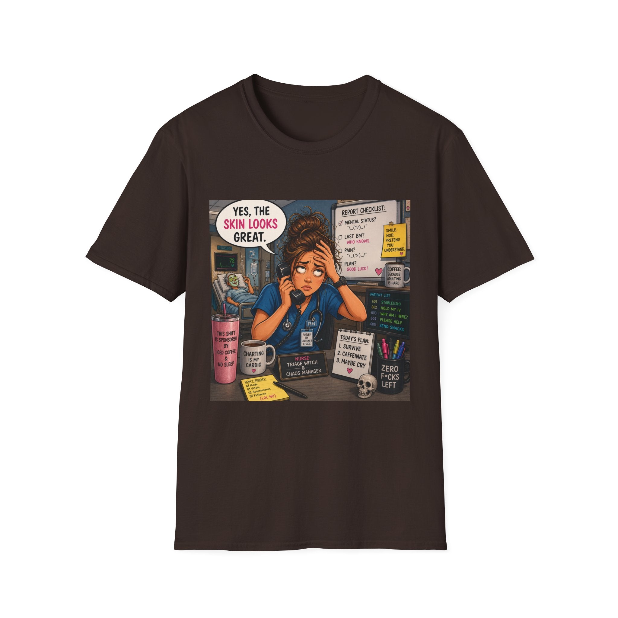 Dermatology Nurse Shirt – Funny 'Yes, The Skin Looks Great' Medical T‑Shirt for Healthcare Workers