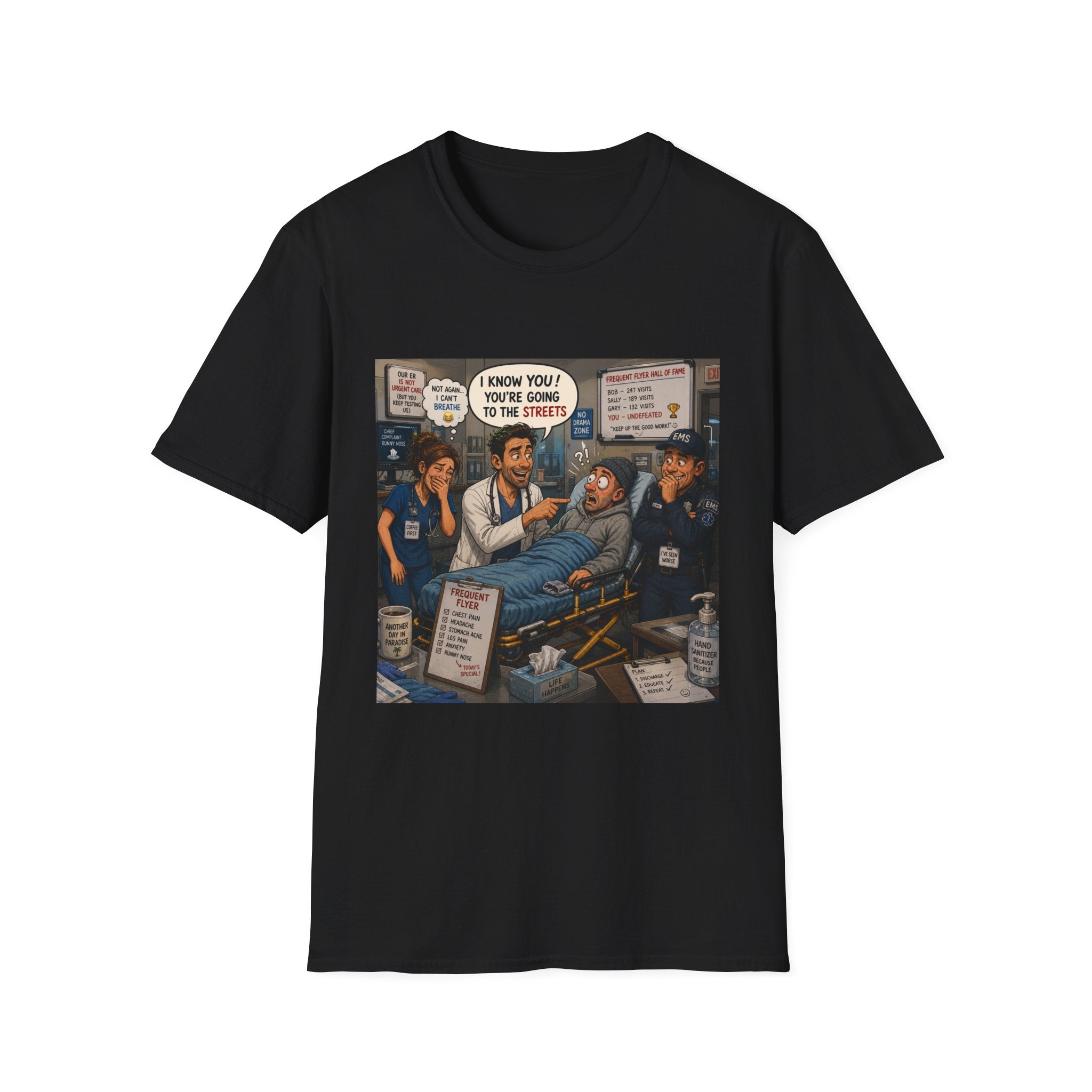 Vintage Political Satire T-Shirt — 'You’re Going to the Streets' Protest Art Tee