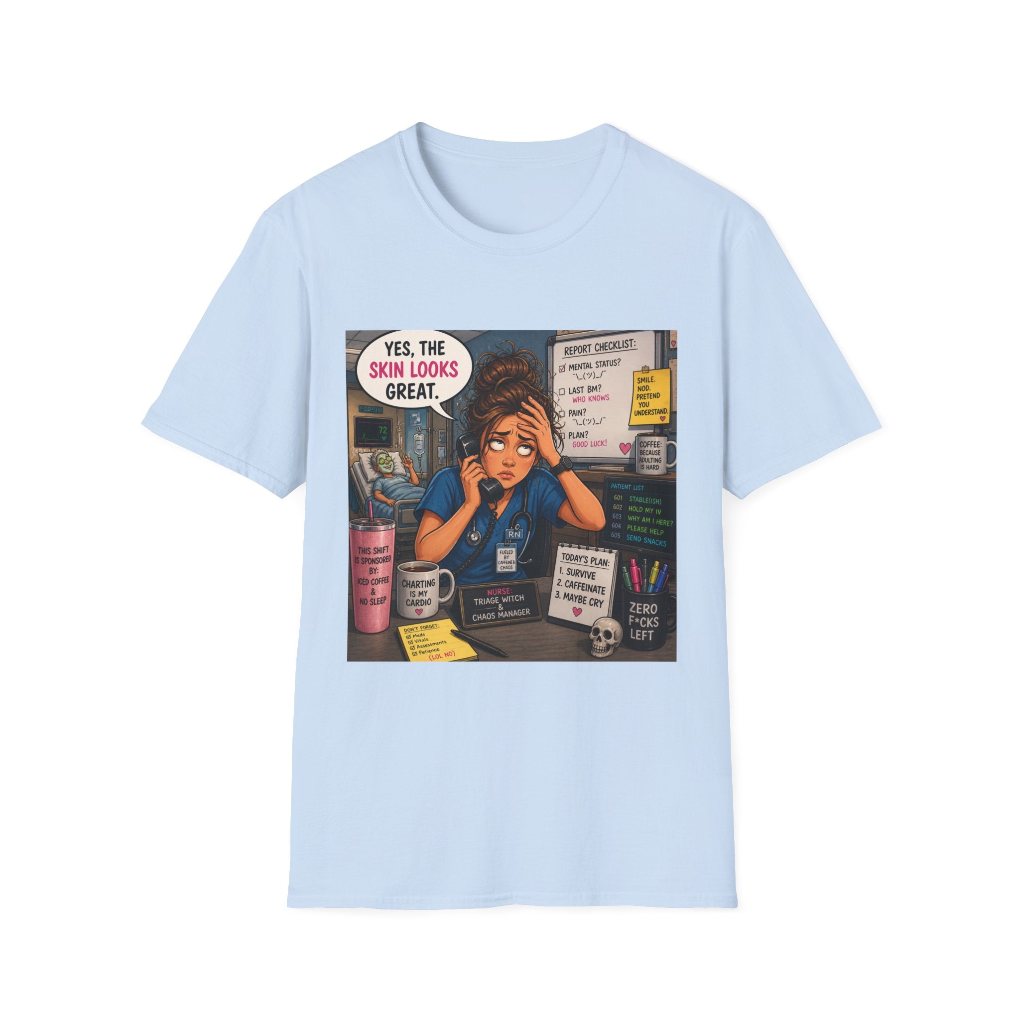 Dermatology Nurse Shirt – Funny 'Yes, The Skin Looks Great' Medical T‑Shirt for Healthcare Workers