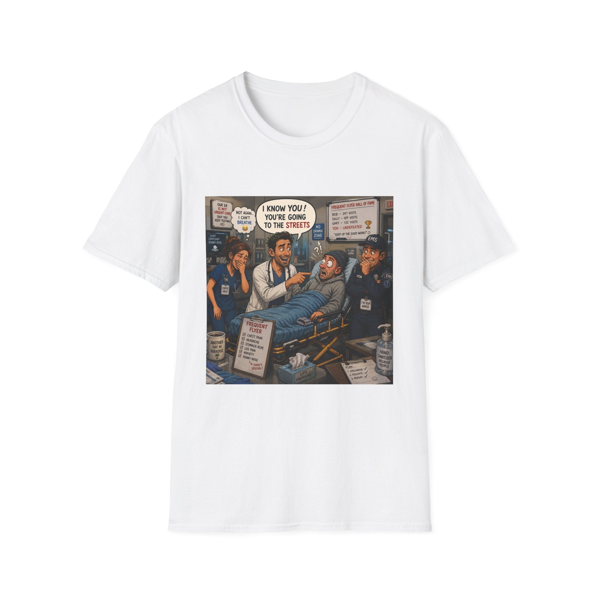 Vintage Political Satire T-Shirt — 'You’re Going to the Streets' Protest Art Tee