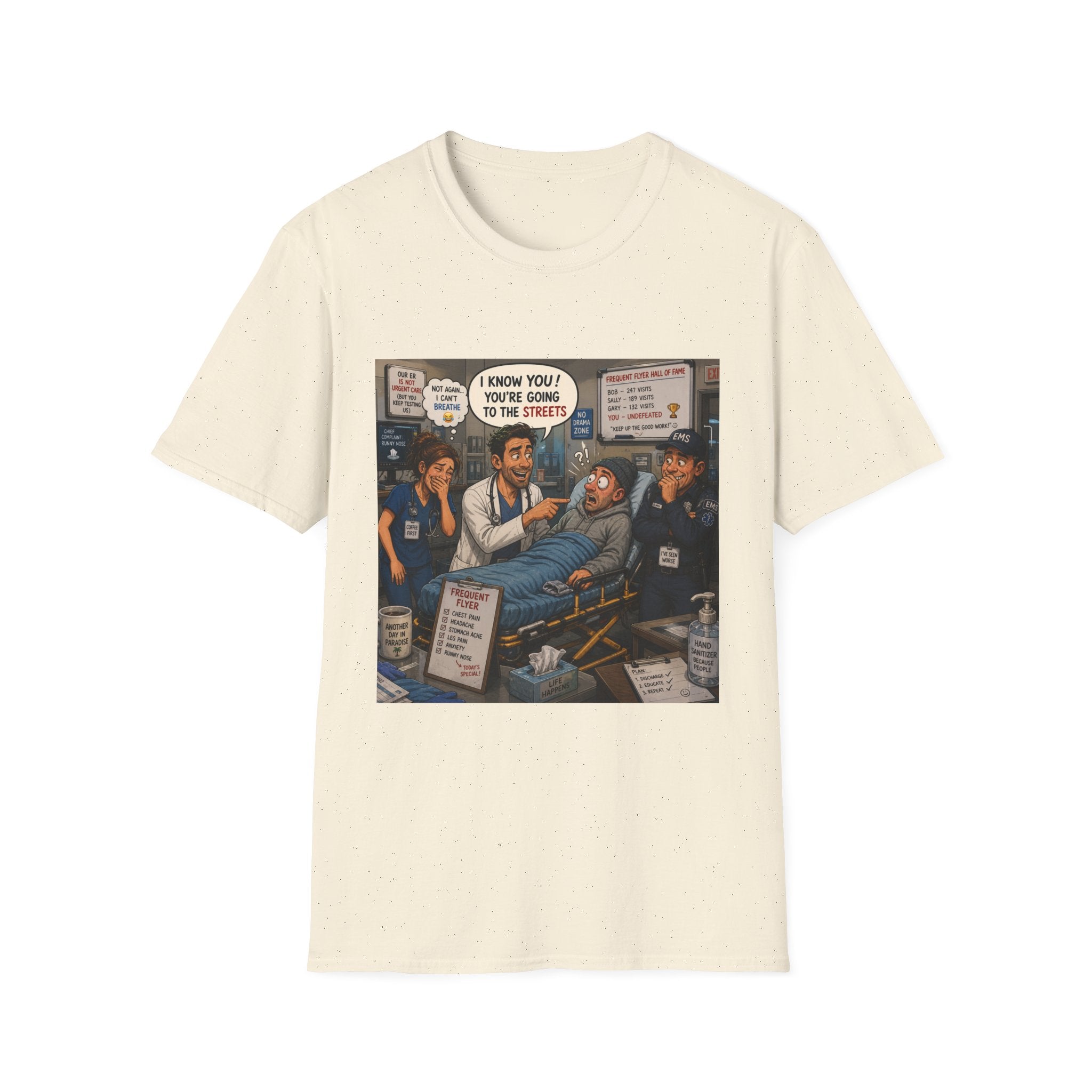 Vintage Political Satire T-Shirt — 'You’re Going to the Streets' Protest Art Tee