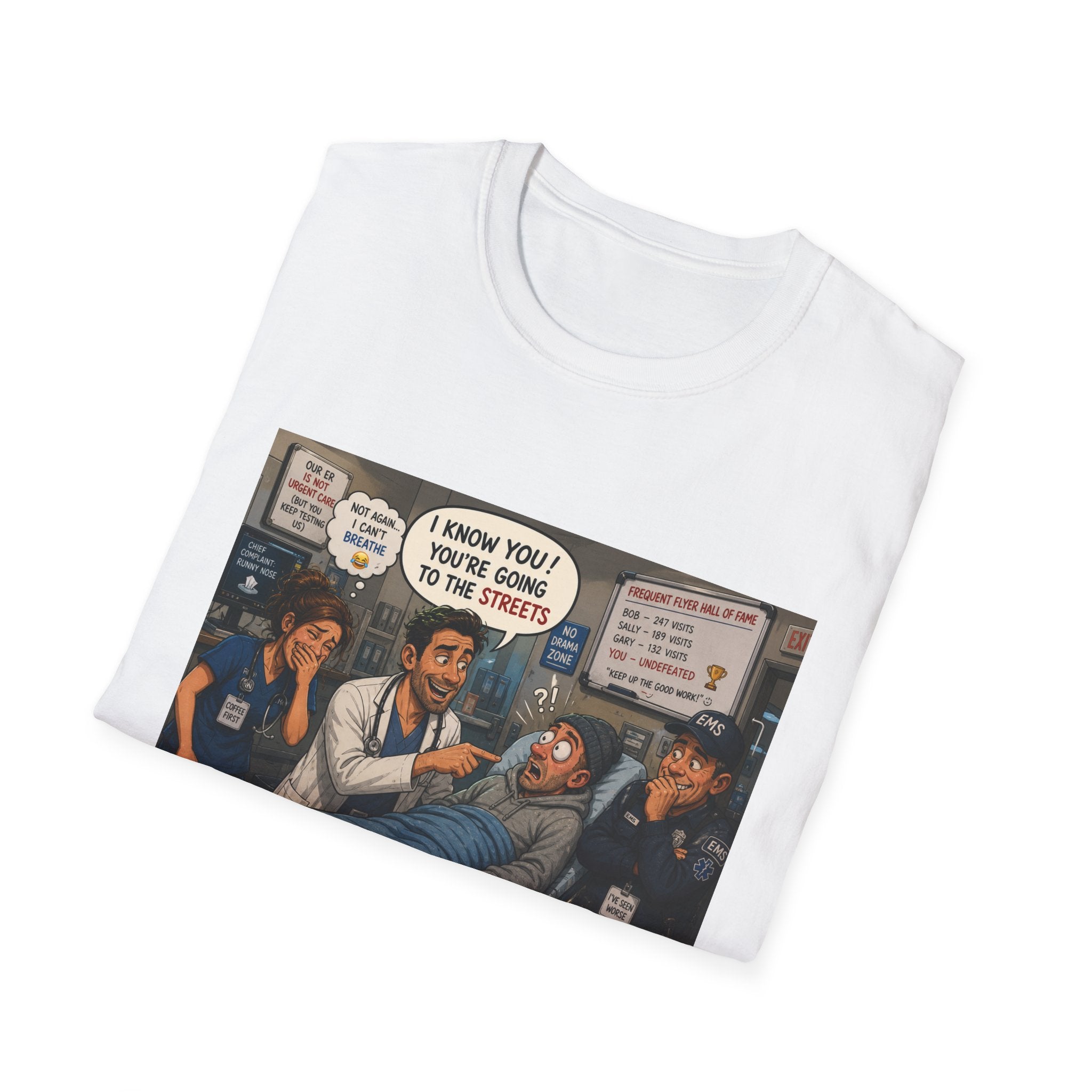 Vintage Political Satire T-Shirt — 'You’re Going to the Streets' Protest Art Tee
