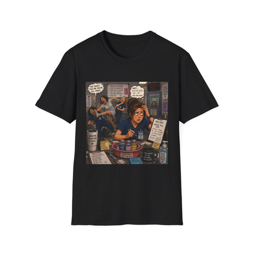 Funny Casino Dealer T‑Shirt – 'Dealer's Night Shift' Retro Poker Pit Graphic Tee