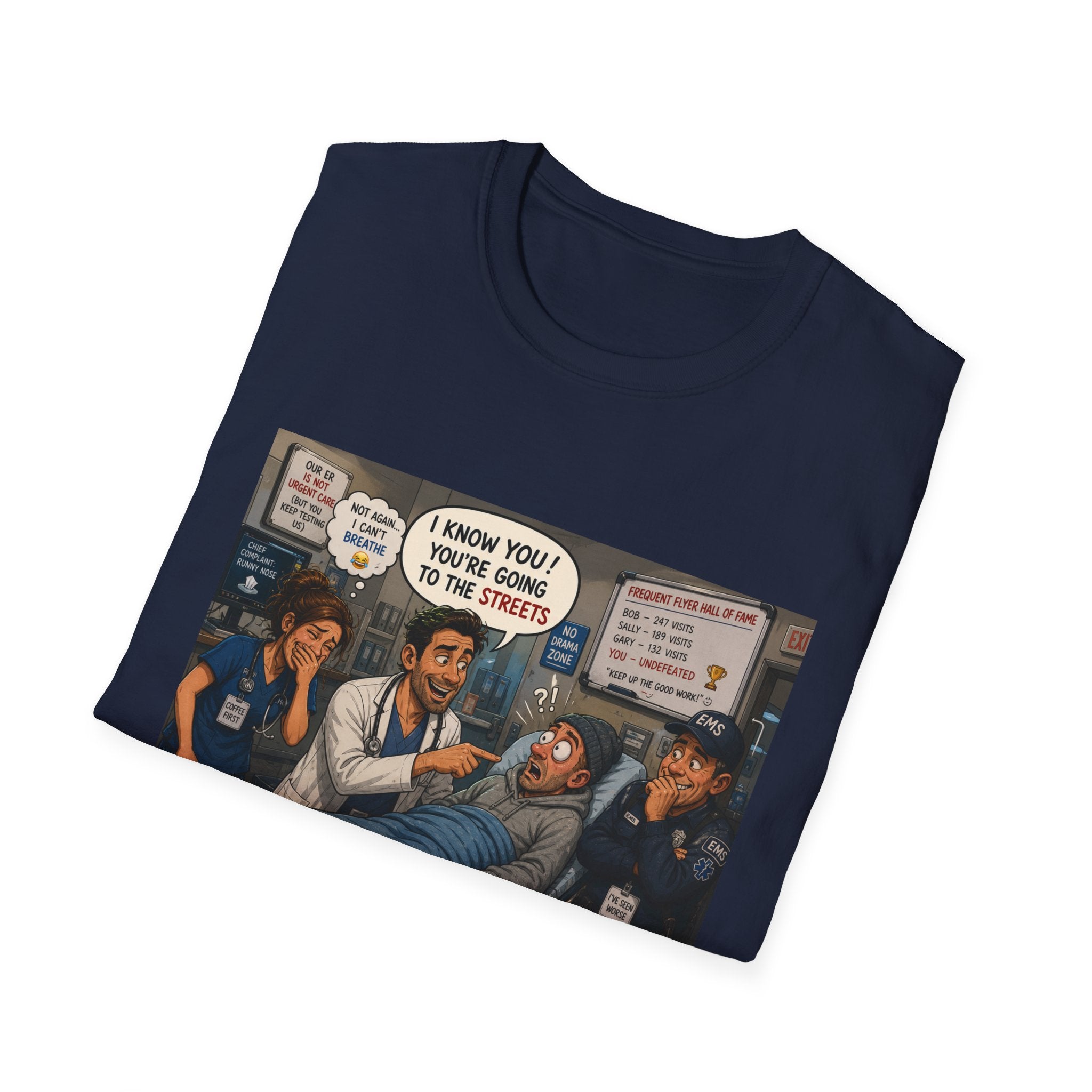 Vintage Political Satire T-Shirt — 'You’re Going to the Streets' Protest Art Tee