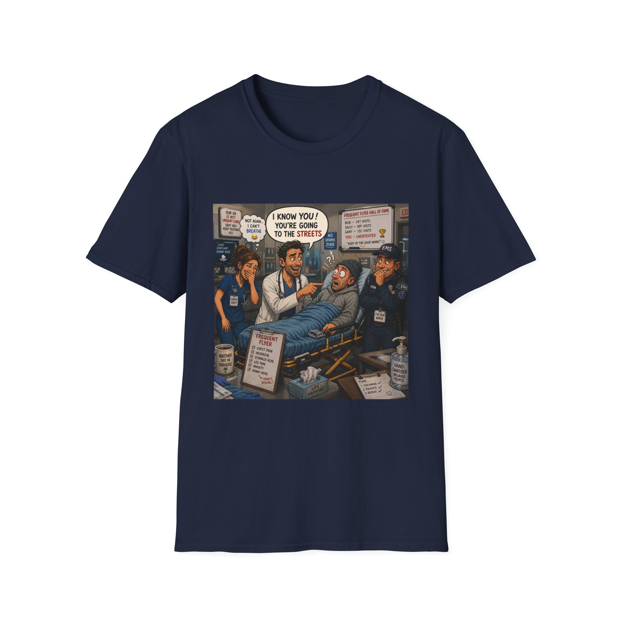 Vintage Political Satire T-Shirt — 'You’re Going to the Streets' Protest Art Tee