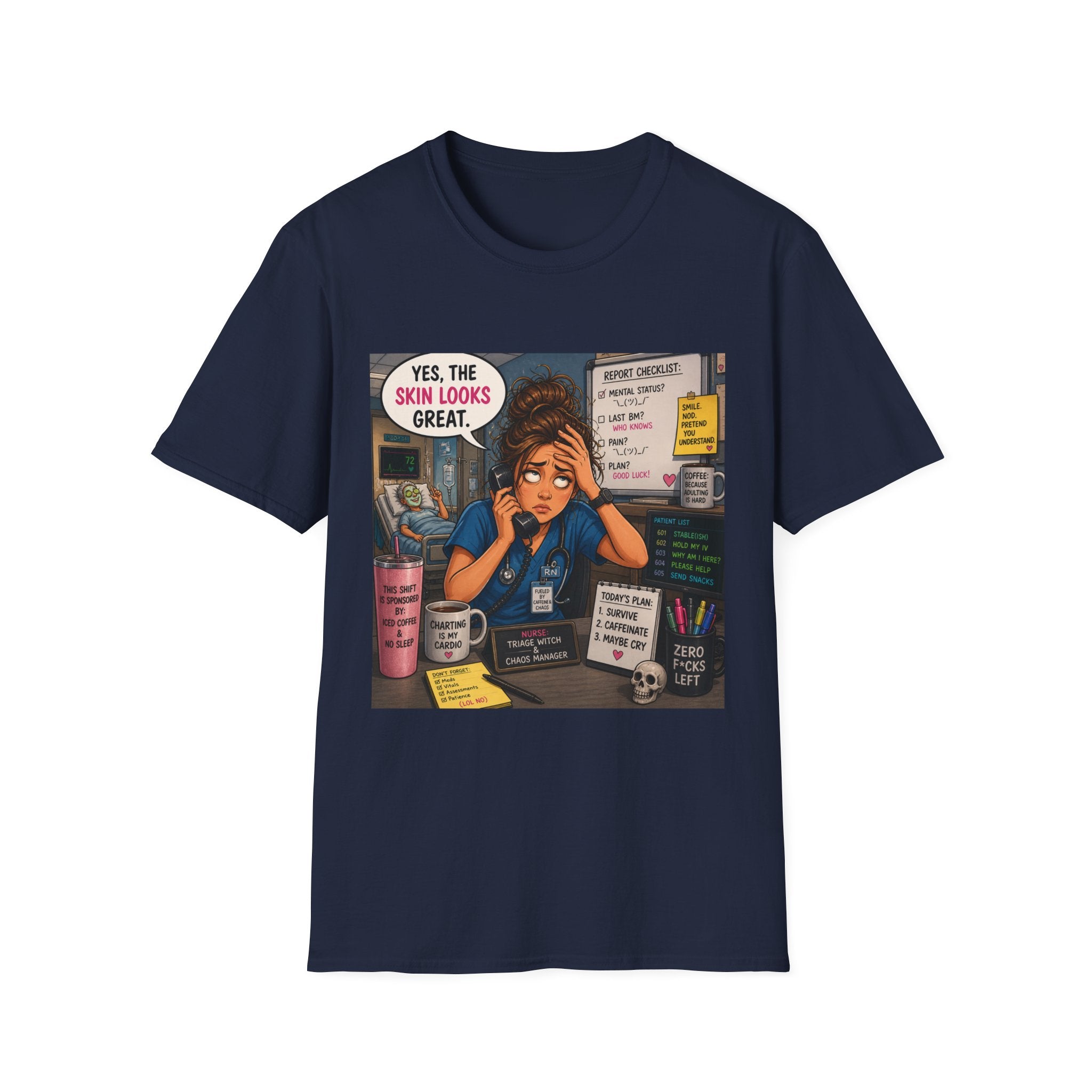 Dermatology Nurse Shirt – Funny 'Yes, The Skin Looks Great' Medical T‑Shirt for Healthcare Workers