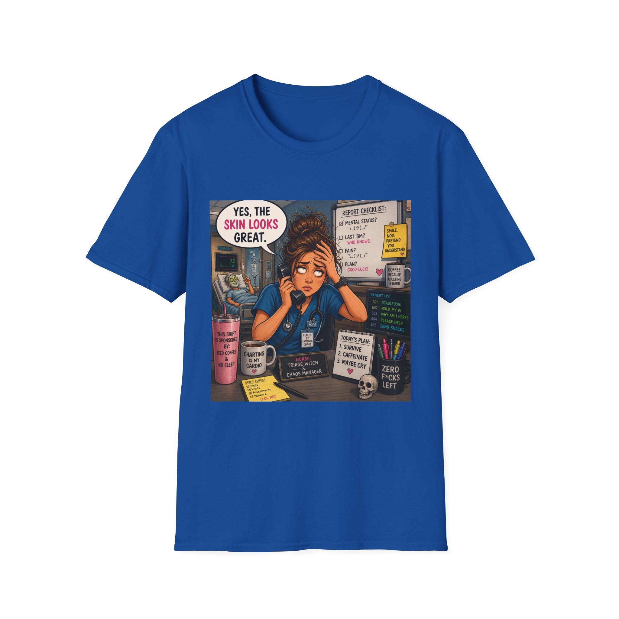 Dermatology Nurse Shirt – Funny 'Yes, The Skin Looks Great' Medical T‑Shirt for Healthcare Workers