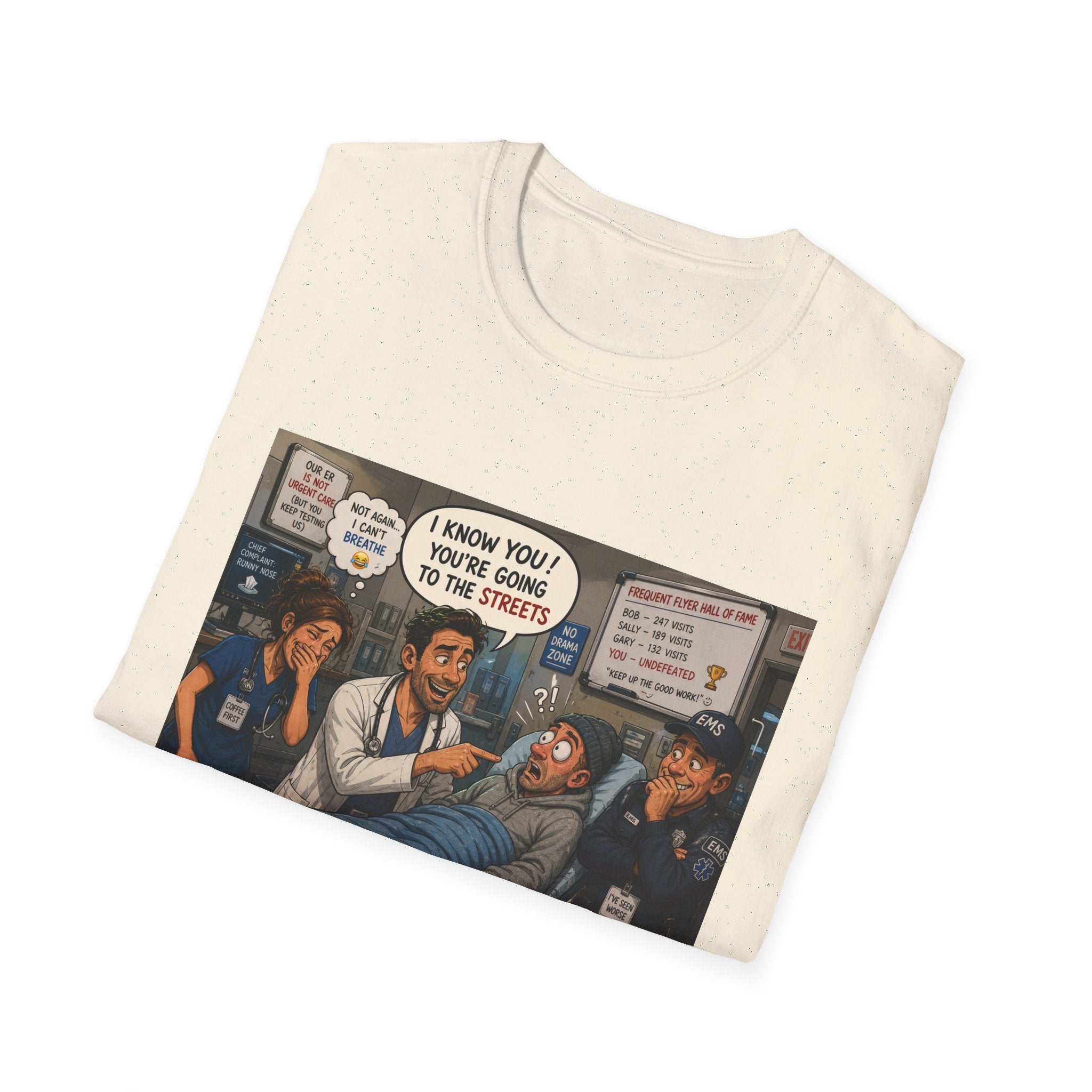 Vintage Political Satire T-Shirt — 'You’re Going to the Streets' Protest Art Tee